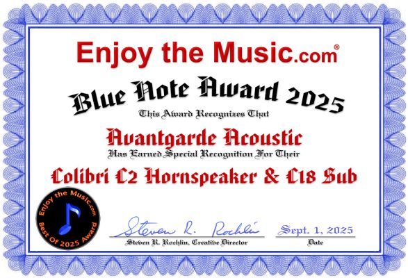 Best Of 2025 Blue Note Equipment Awards Avamtgarde Acoustic Colibri Speakers